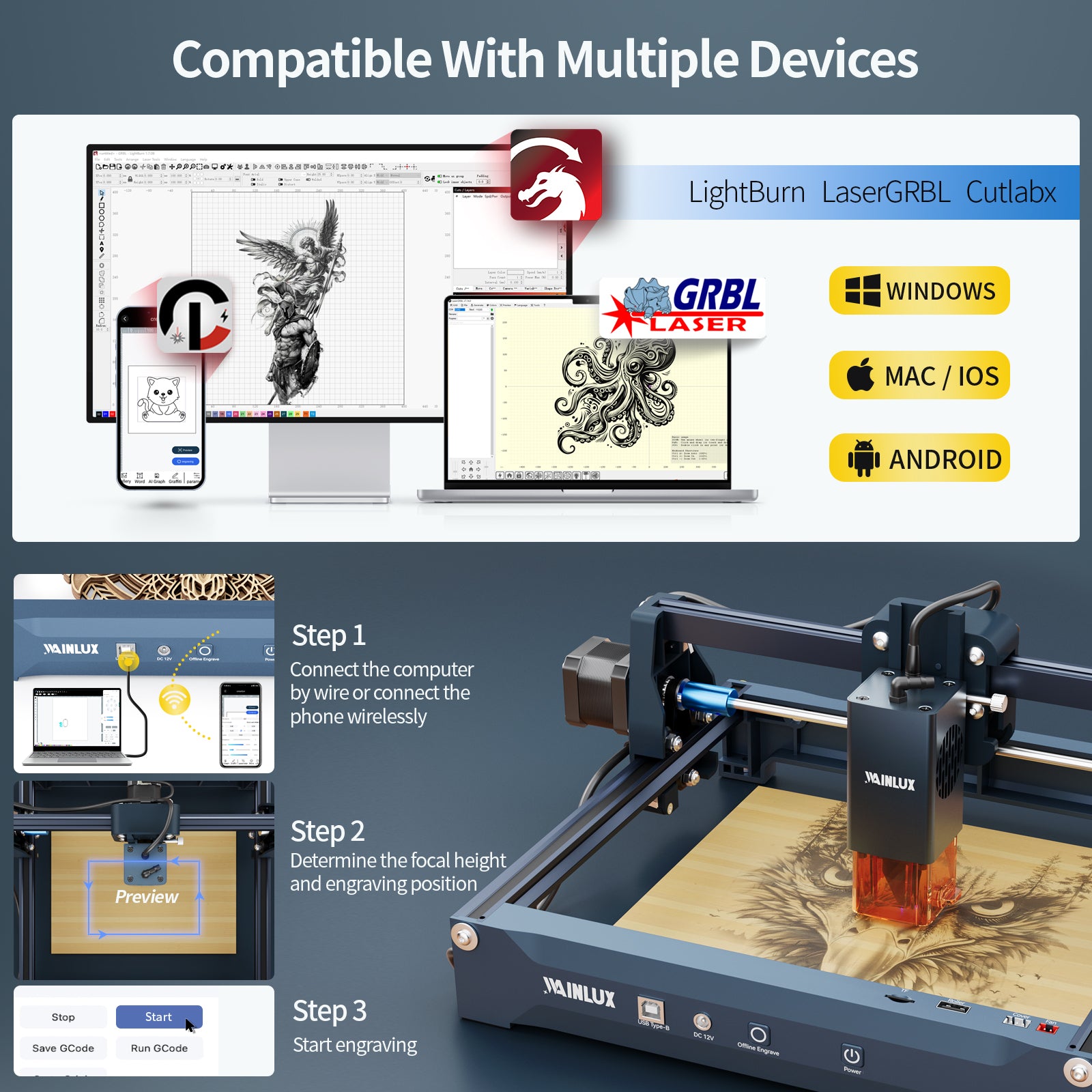 WAINLUX X2 Laser Engraver Machine